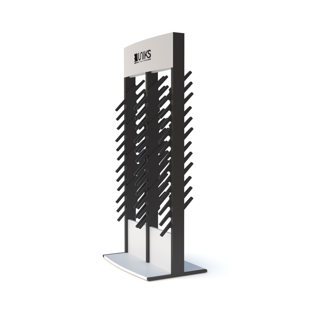 Waterfall -style floor rack