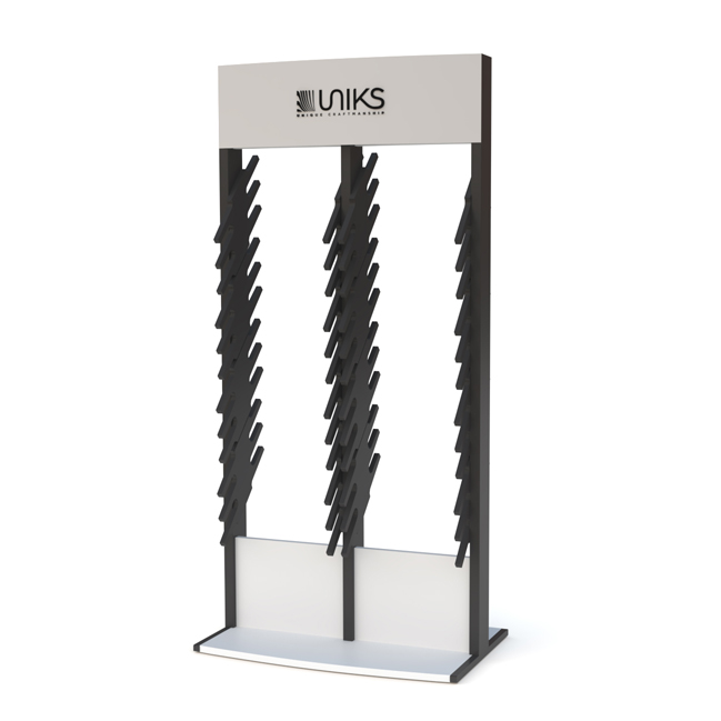 Waterfall -style floor rack